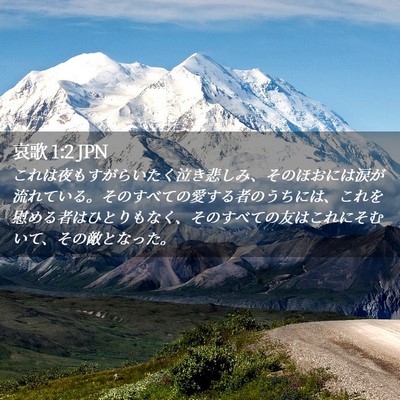 Picture 02 - 哀歌 1:2 JPN - これは夜もすがらいたく泣き悲しみ - Bible Verse Picture