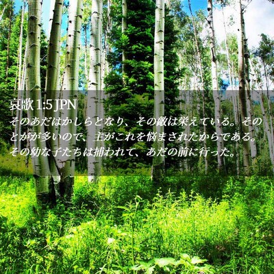 Picture 02 - 哀歌 1:5 JPN - そのあだはかしらとなり、その敵は - Bible Verse Picture