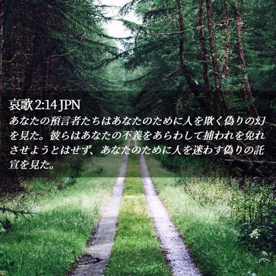 Picture 02 - 哀歌 2:14 JPN - あなたの預言者たちはあなたのため - Bible Verse Picture