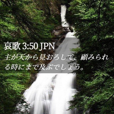 Picture 02 - 哀歌 3:50 JPN - 主が天から見おろして、顧みられる - Bible Verse Picture