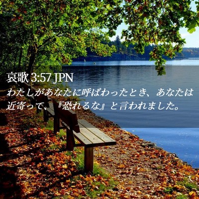 Picture 02 - 哀歌 3:57 JPN - わたしがあなたに呼ばわったとき、 - Bible Verse Picture