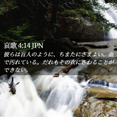 Picture 02 - 哀歌 4:14 JPN - 彼らは盲人のように、ちまたにさま - Bible Verse Picture