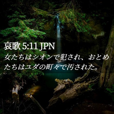 Picture 02 - 哀歌 5:11 JPN - 女たちはシオンで犯され、おとめた - Bible Verse Picture