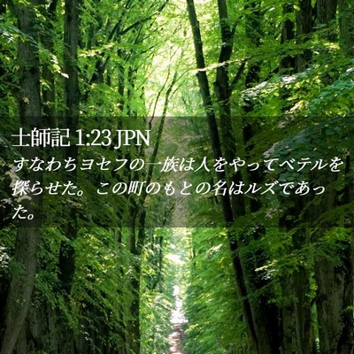 Picture 02 - 士師記 1:23 JPN - すなわちヨセフの一族は人をやって - Bible Verse Picture