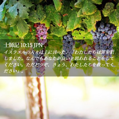 Picture 02 - 士師記 10:15 JPN - イスラエルの人々は主に言った、「 - Bible Verse Picture