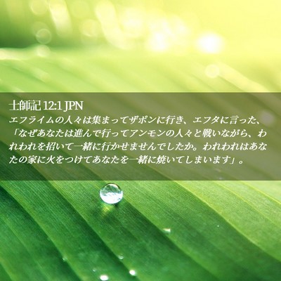 Picture 02 - 士師記 12:1 JPN - エフライムの人々は集まってザポン - Bible Verse Picture