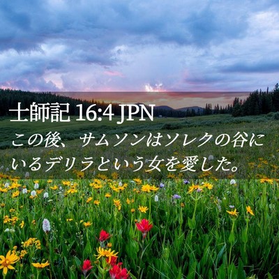 Picture 02 - 士師記 16:4 JPN - この後、サムソンはソレクの谷にい - Bible Verse Picture