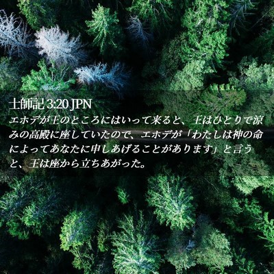 Picture 02 - 士師記 3:20 JPN - エホデが王のところにはいって来る - Bible Verse Picture