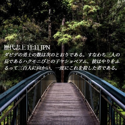 Picture 02 - 歴代志上 11:11 JPN - ダビデの勇士の数は次のとおりであ - Bible Verse Picture