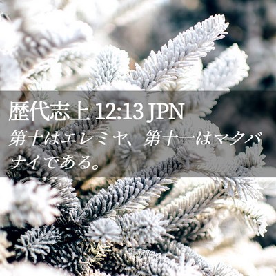 Picture 02 - 歴代志上 12:13 JPN - 第十はエレミヤ、第十一はマクバナ - Bible Verse Picture