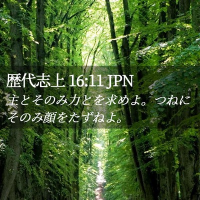 Picture 02 - 歴代志上 16:11 JPN - 主とそのみ力とを求めよ。つねにそ - Bible Verse Picture