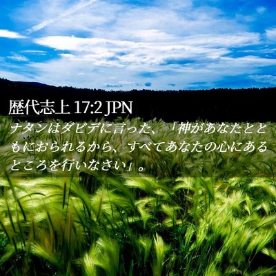 Picture 02 - 歴代志上 17:2 JPN - ナタンはダビデに言った、「神があ - Bible Verse Picture