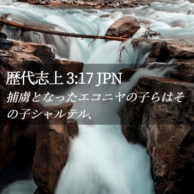 Picture 02 - 歴代志上 3:17 JPN - 捕虜となったエコニヤの子らはその - Bible Verse Picture