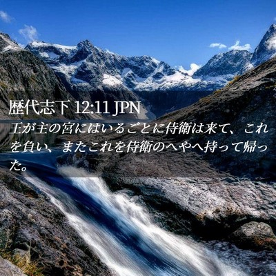 Picture 02 - 歴代志下 12:11 JPN - 王が主の宮にはいるごとに侍衛は来 - Bible Verse Picture