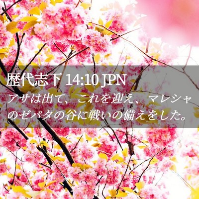 Picture 02 - 歴代志下 14:10 JPN - アサは出て、これを迎え、マレシャ - Bible Verse Picture