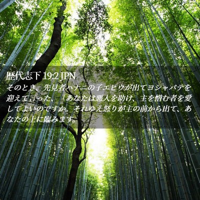 Picture 02 - 歴代志下 19:2 JPN - そのとき、先見者ハナニの子エヒウ - Bible Verse Picture