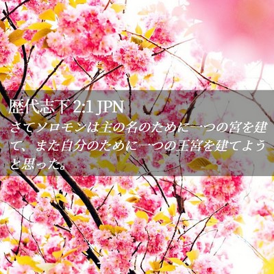 Picture 02 - 歴代志下 2:1 JPN - さてソロモンは主の名のために一つ - Bible Verse Picture