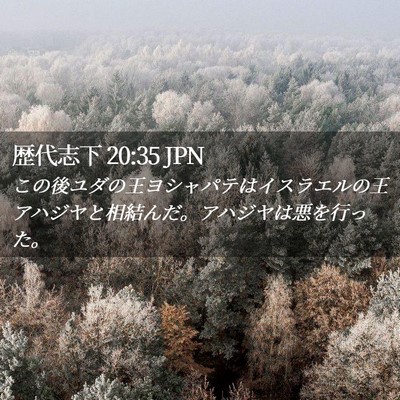 Picture 02 - 歴代志下 20:35 JPN - この後ユダの王ヨシャパテはイスラ - Bible Verse Picture