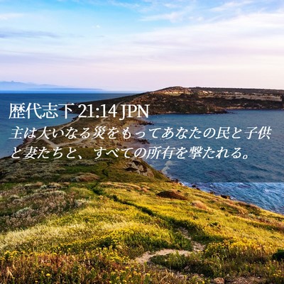 Picture 02 - 歴代志下 21:14 JPN - 主は大いなる災をもってあなたの民 - Bible Verse Picture