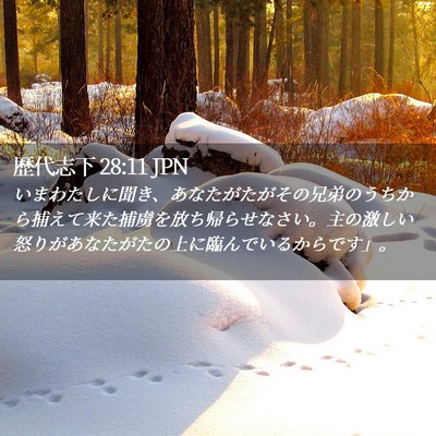Picture 02 - 歴代志下 28:11 JPN - いまわたしに聞き、あなたがたがそ - Bible Verse Picture
