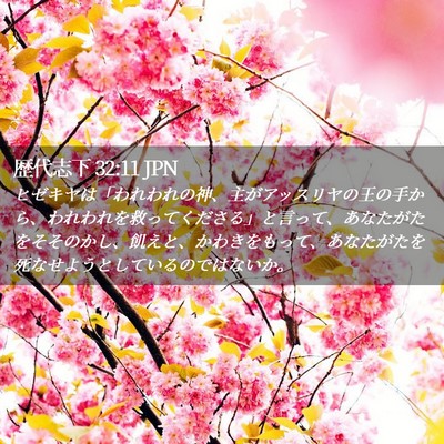 Picture 02 - 歴代志下 32:11 JPN - ヒゼキヤは「われわれの神、主がア - Bible Verse Picture