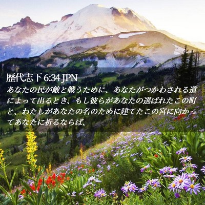 Picture 02 - 歴代志下 6:34 JPN - あなたの民が敵と戦うために、あな - Bible Verse Picture