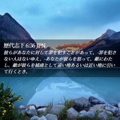 Picture 02 - 歴代志下 6:36 JPN - 彼らがあなたに対して罪を犯すこと - Bible Verse Picture