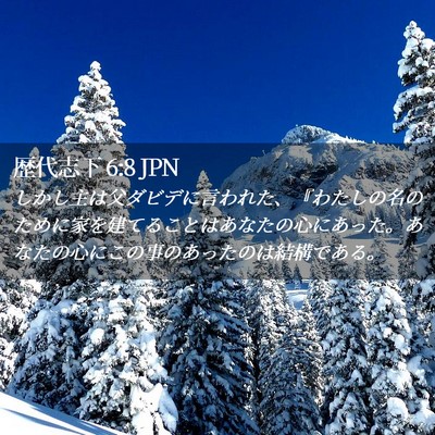 Picture 02 - 歴代志下 6:8 JPN - しかし主は父ダビデに言われた、『 - Bible Verse Picture