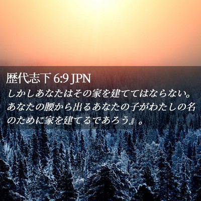 Picture 02 - 歴代志下 6:9 JPN - しかしあなたはその家を建ててはな - Bible Verse Picture
