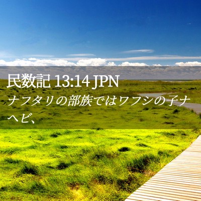 Picture 02 - 民数記 13:14 JPN - ナフタリの部族ではワフシの子ナヘ - Bible Verse Picture