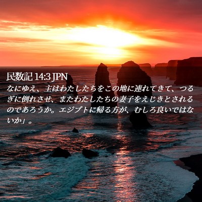 Picture 02 - 民数記 14:3 JPN - なにゆえ、主はわたしたちをこの地 - Bible Verse Picture