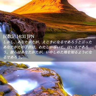 Picture 02 - 民数記 14:31 JPN - しかし、あなたがたが、えじきにな - Bible Verse Picture