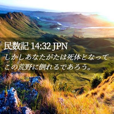 Picture 02 - 民数記 14:32 JPN - しかしあなたがたは死体となってこ - Bible Verse Picture