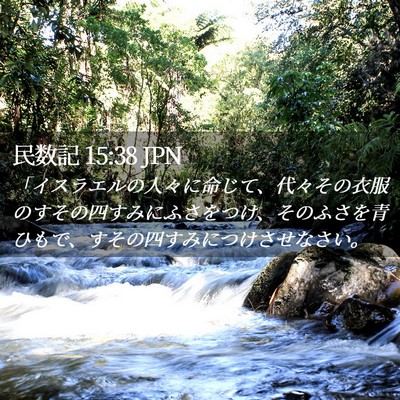 Picture 02 - 民数記 15:38 JPN - 「イスラエルの人々に命じて、代々 - Bible Verse Picture