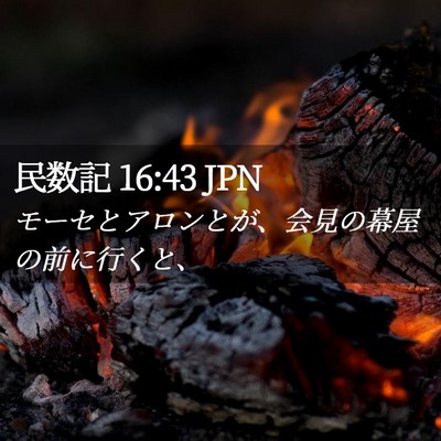 Picture 02 - 民数記 16:43 JPN - モーセとアロンとが、会見の幕屋の - Bible Verse Picture