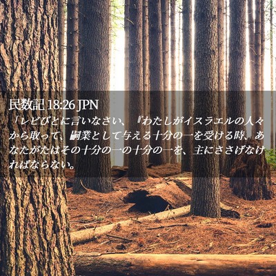 Picture 02 - 民数記 18:26 JPN - 「レビびとに言いなさい、『わたし - Bible Verse Picture