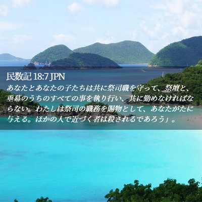 Picture 02 - 民数記 18:7 JPN - あなたとあなたの子たちは共に祭司 - Bible Verse Picture