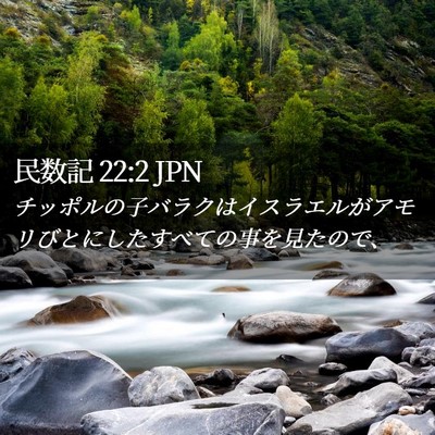 Picture 02 - 民数記 22:2 JPN - チッポルの子バラクはイスラエルが - Bible Verse Picture