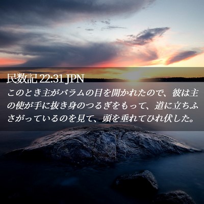 Picture 02 - 民数記 22:31 JPN - このとき主がバラムの目を開かれた - Bible Verse Picture