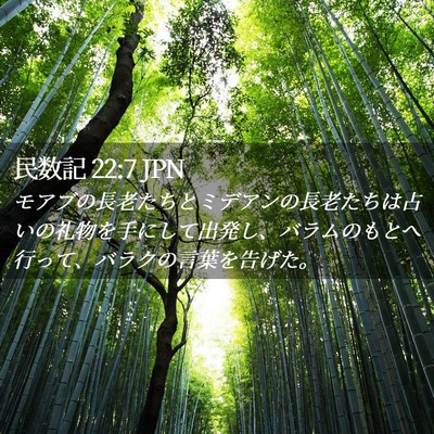 Picture 02 - 民数記 22:7 JPN - モアブの長老たちとミデアンの長老 - Bible Verse Picture
