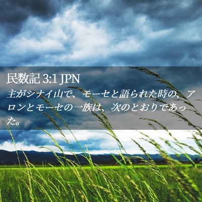 Picture 02 - 民数記 3:1 JPN - 主がシナイ山で、モーセと語られた - Bible Verse Picture