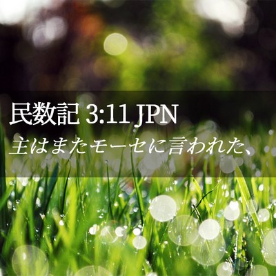 Picture 02 - 民数記 3:11 JPN - 主はまたモーセに言われた、 - Bible Verse Picture