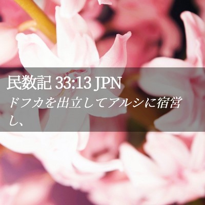 Picture 02 - 民数記 33:13 JPN - ドフカを出立してアルシに宿営し、 - Bible Verse Picture