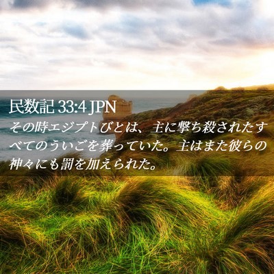 Picture 02 - 民数記 33:4 JPN - その時エジプトびとは、主に撃ち殺 - Bible Verse Picture