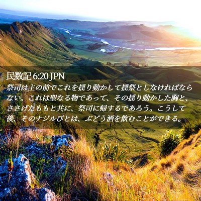 Picture 02 - 民数記 6:20 JPN - 祭司は主の前でこれを揺り動かして - Bible Verse Picture