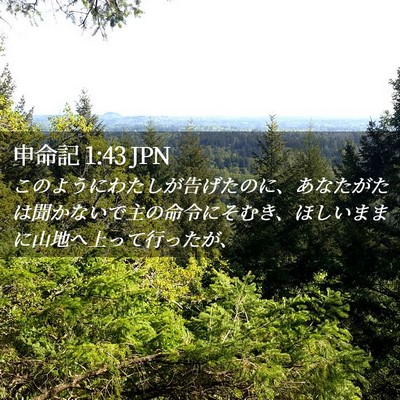 Picture 02 - 申命記 1:43 JPN - このようにわたしが告げたのに、あ - Bible Verse Picture