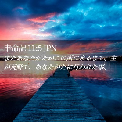 Picture 02 - 申命記 11:5 JPN - またあなたがたがこの所に来るまで - Bible Verse Picture