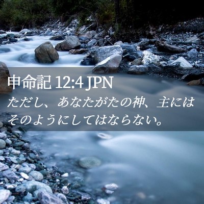 Picture 02 - 申命記 12:4 JPN - ただし、あなたがたの神、主にはそ - Bible Verse Picture