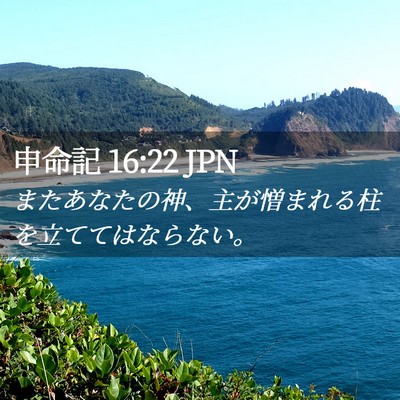 Picture 02 - 申命記 16:22 JPN - またあなたの神、主が憎まれる柱を - Bible Verse Picture