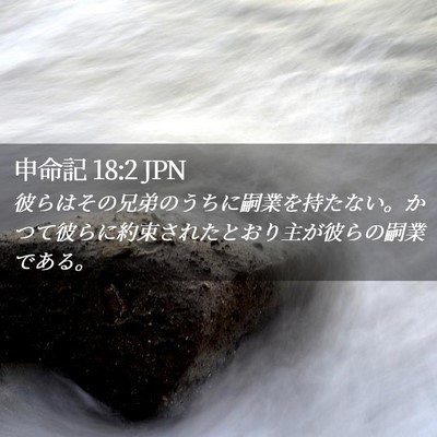 Picture 02 - 申命記 18:2 JPN - 彼らはその兄弟のうちに嗣業を持た - Bible Verse Picture